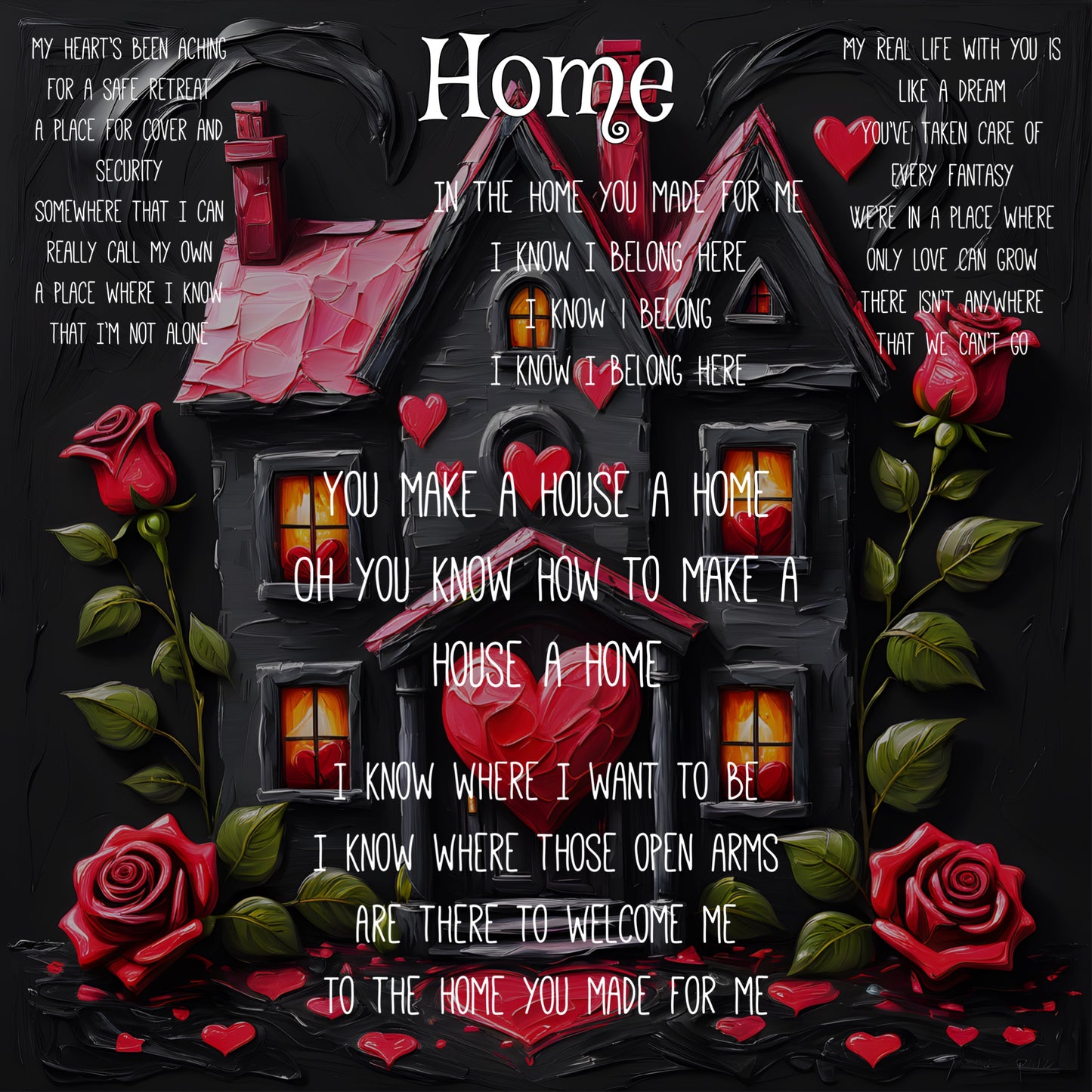 Signed “Home” Lyric Poster