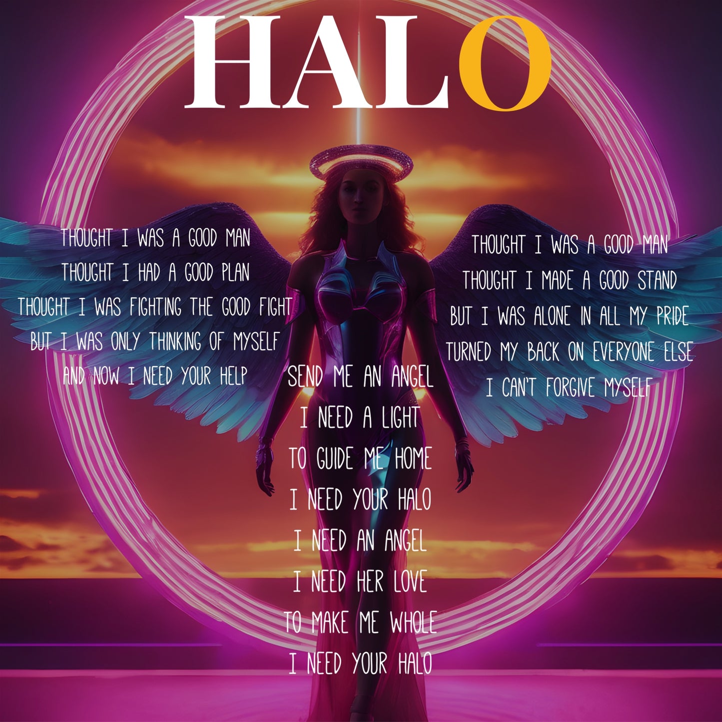 Signed “Halo” Lyric Poster