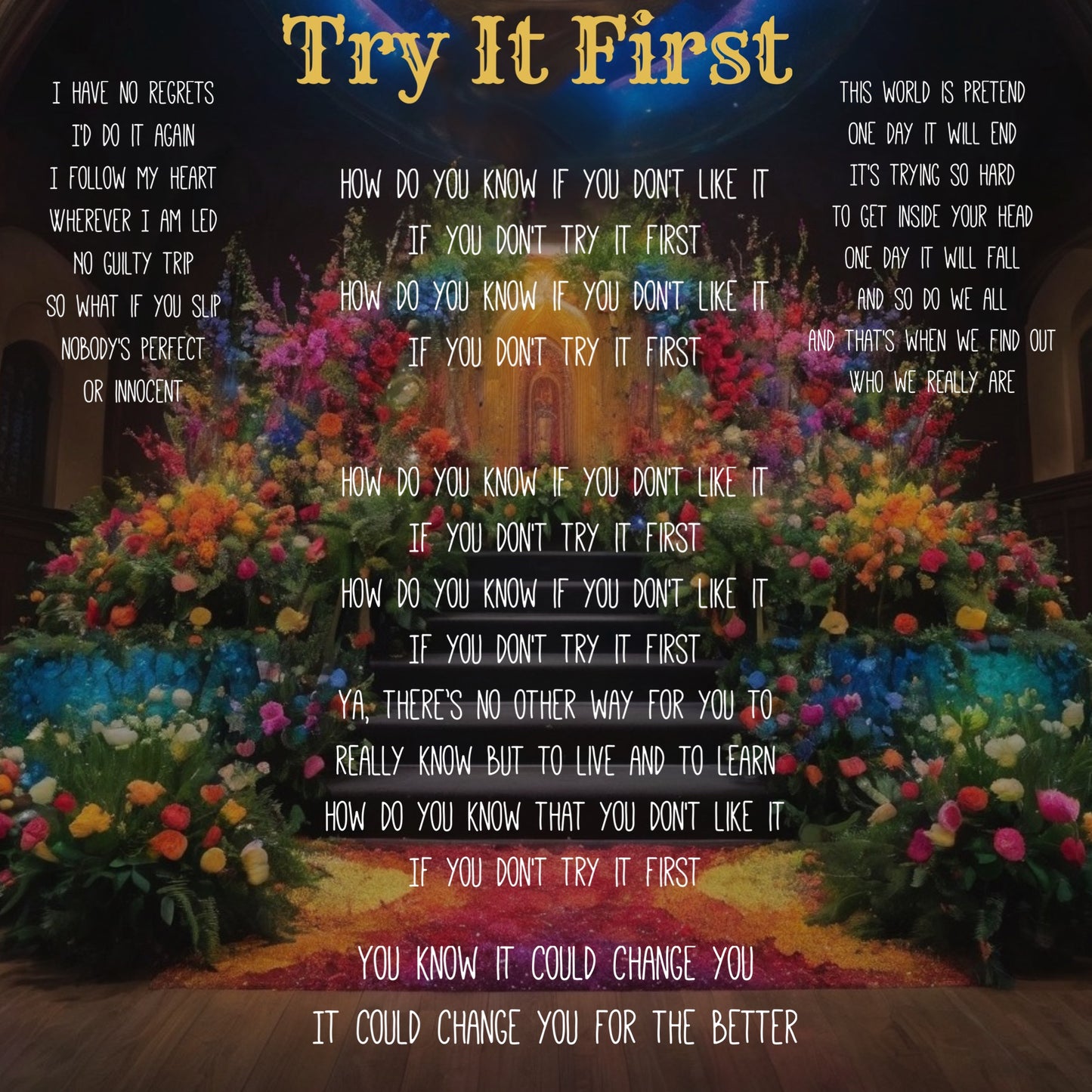 Signed “Try It First” Lyric Poster