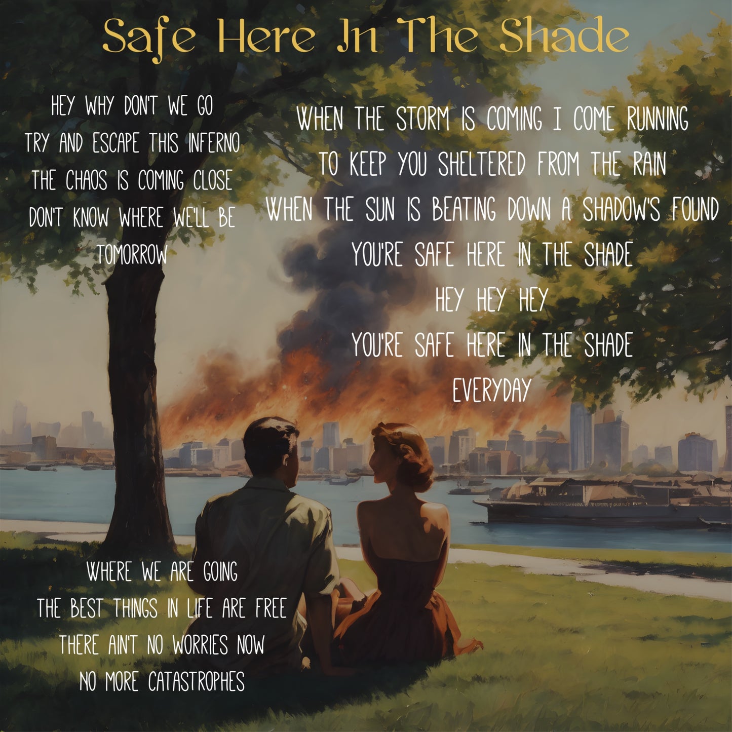Signed “Safe Here In The Shade” Lyric Poster