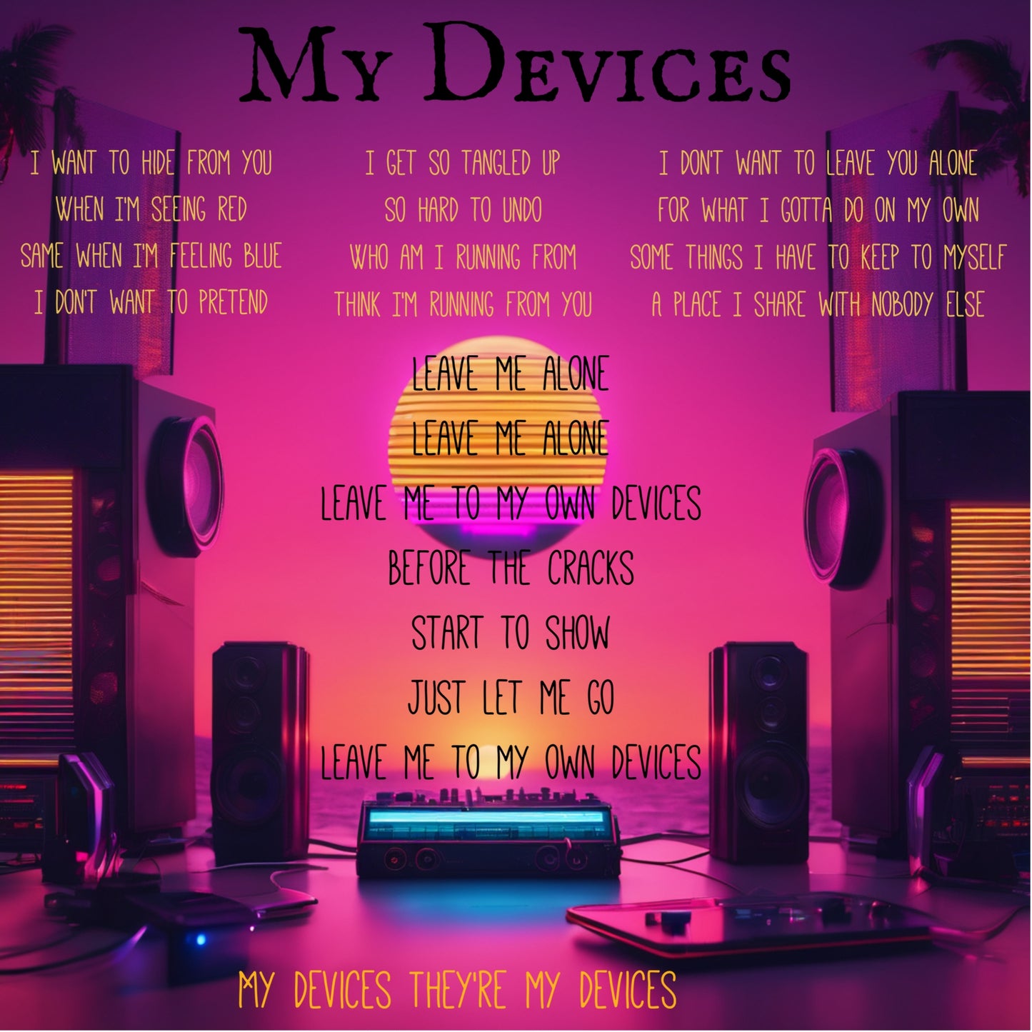 Signed “My Devices” Lyric Poster