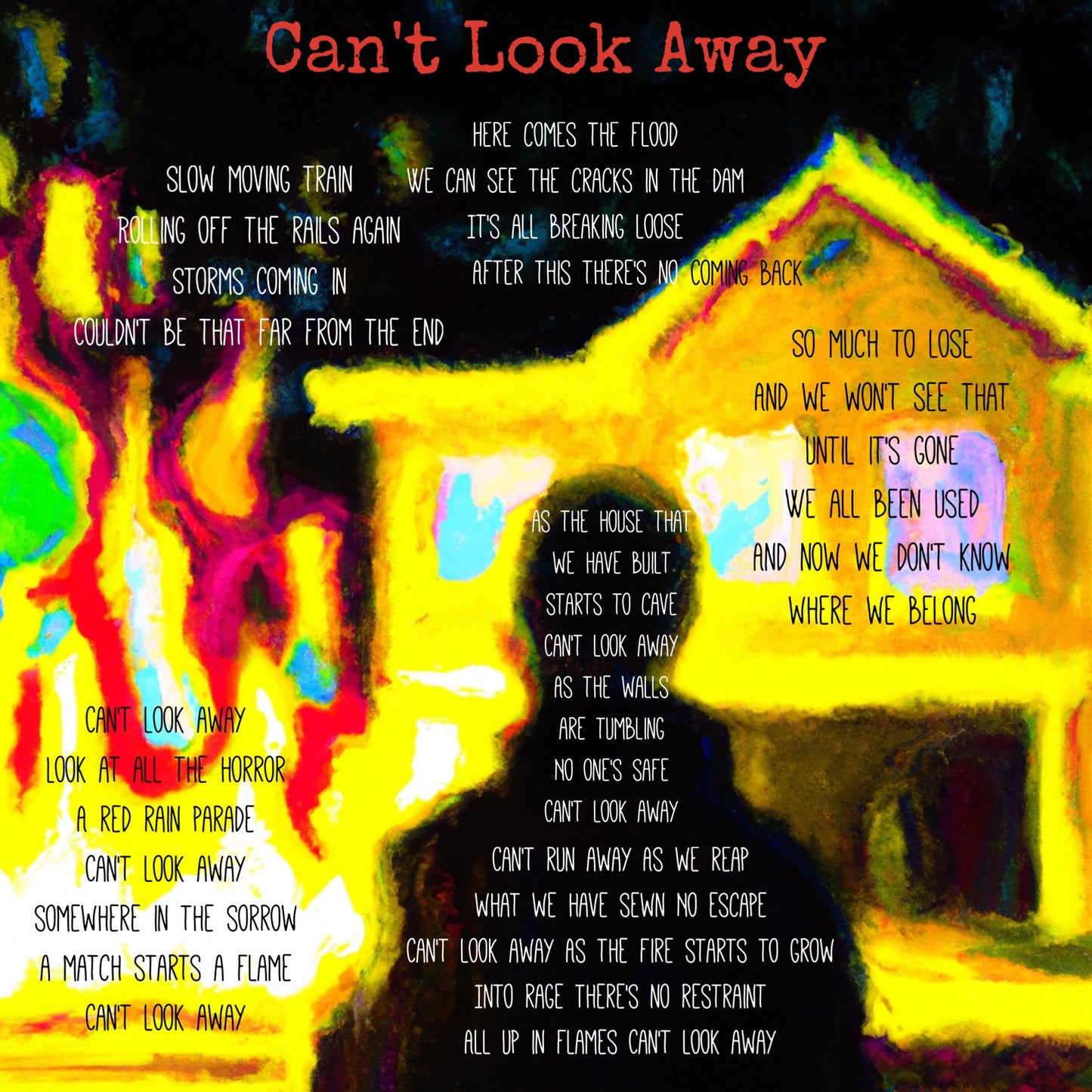 Signed “Can’t Look Away” Lyric Poster